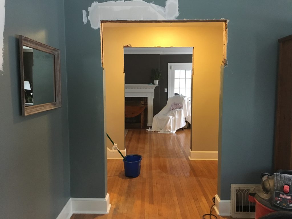 View from Dining Room through Foyer, into Living Room.