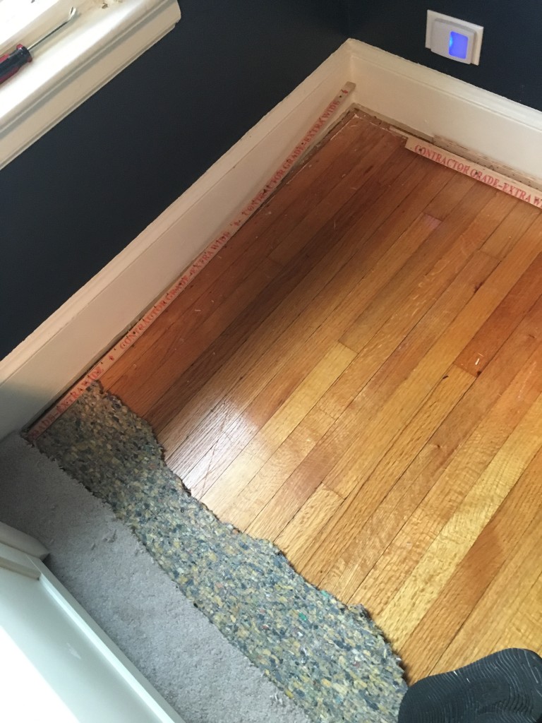 Hardwoods recovered under the carpet