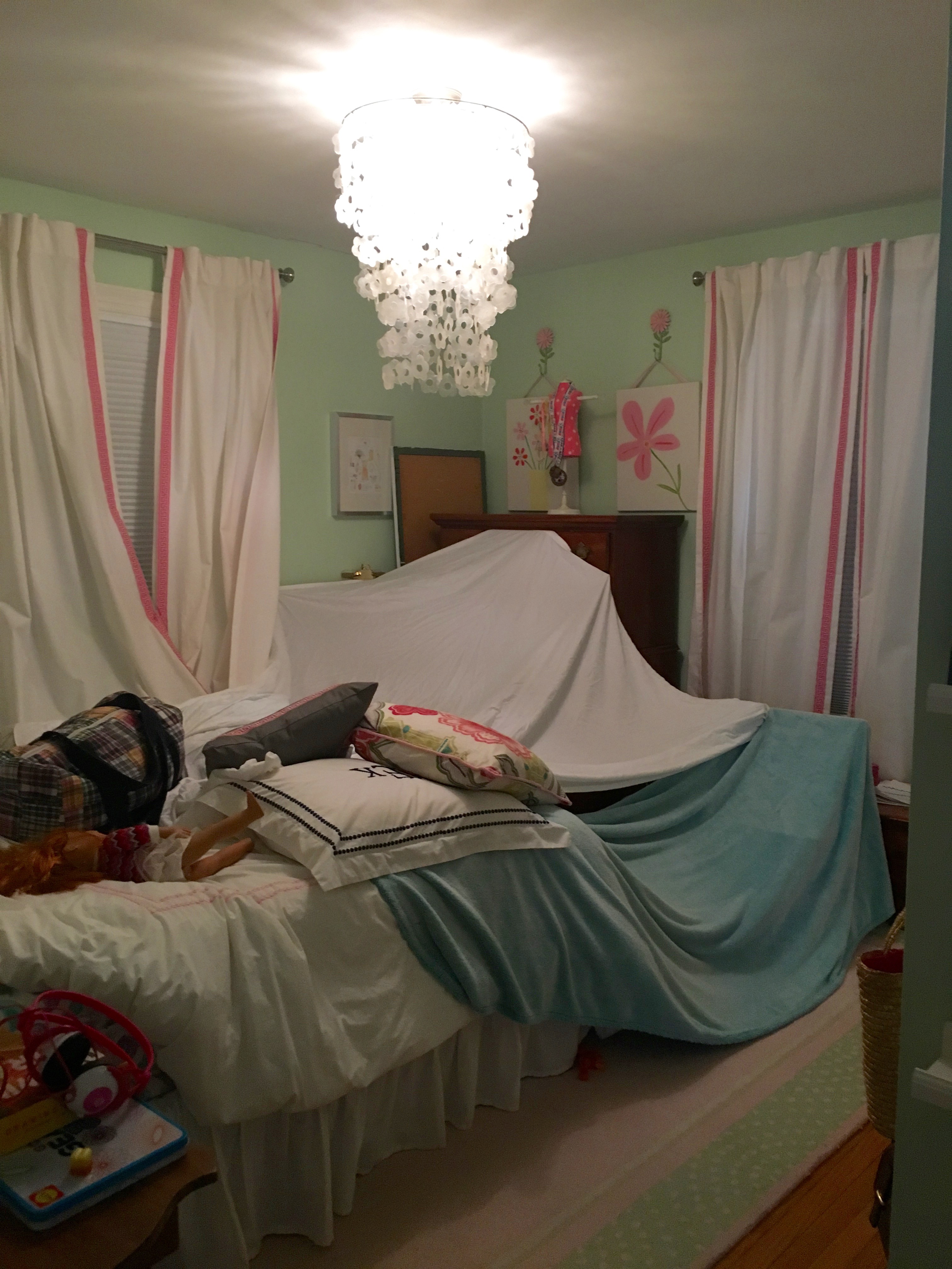 BEFORE- "More room for blanket forts and sleepovers Mom!"
