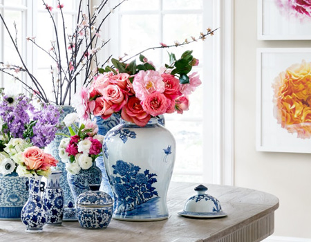 Blue and White Beauties from Wisteria