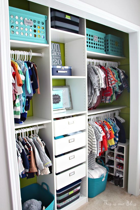 organization for kids closet