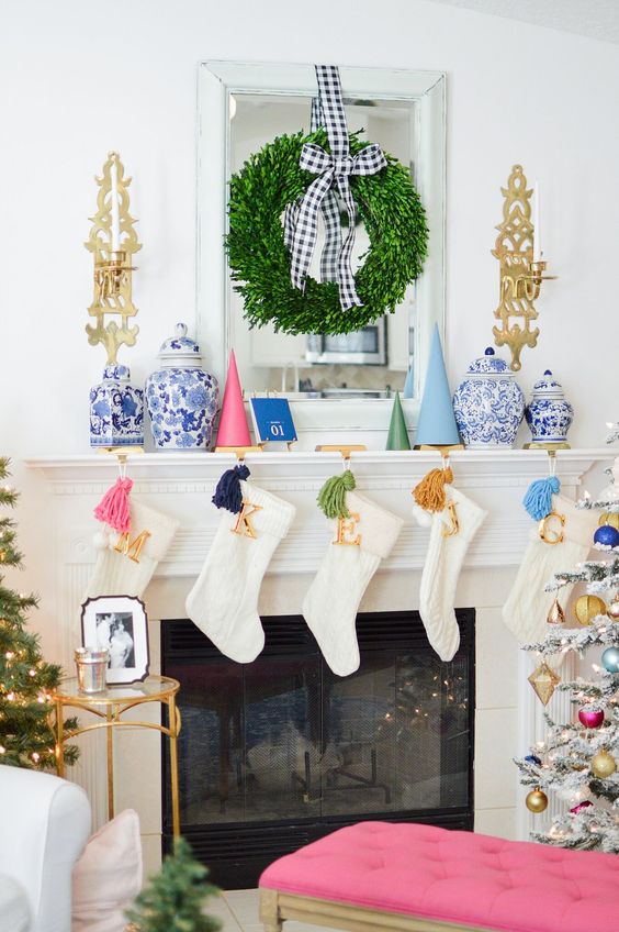 preppy holiday mantle